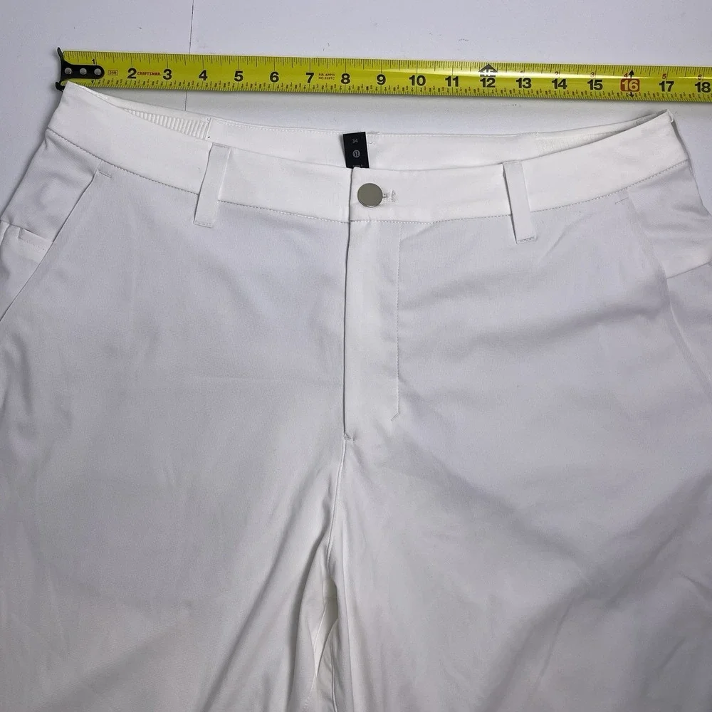 Lululemon Mens Size 34 White Bone Commission Golf Pants Performance Stretch - Picture 12 of 16